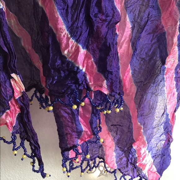 New Beach Navy Striped Scarf Wrap Pareo - Picture 8 of 10